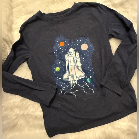 Cat & Jack Boys Spaceship Long Sleeve Tee - Picture 3 of 6